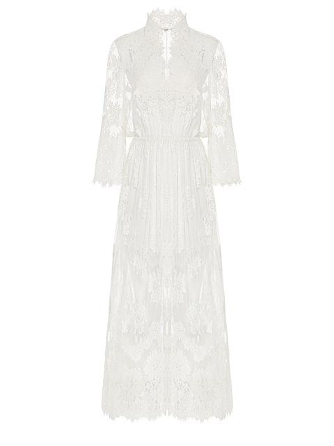 Белое платье-миди из кружева, 1