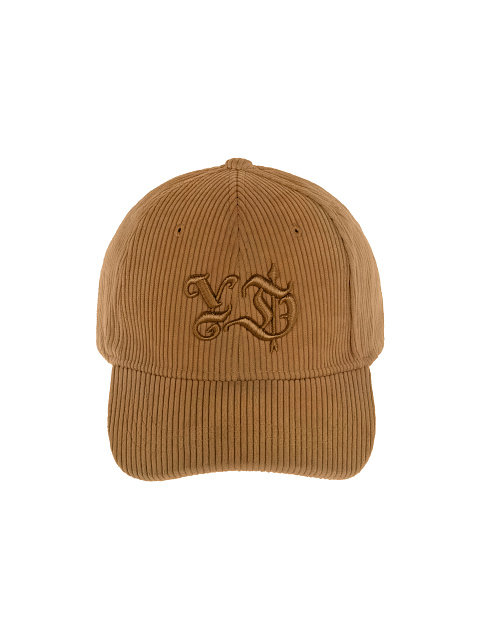 Карамельная кепка из вельвета с вышивкой YD, 2