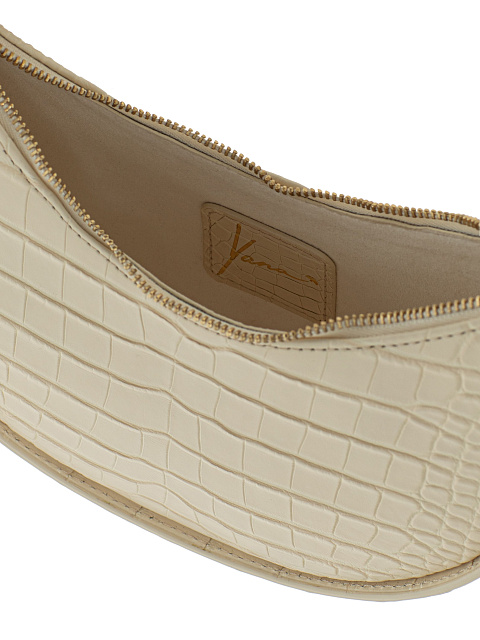 Сумка Half Moon из кожи крокодила молочного цвета, 6