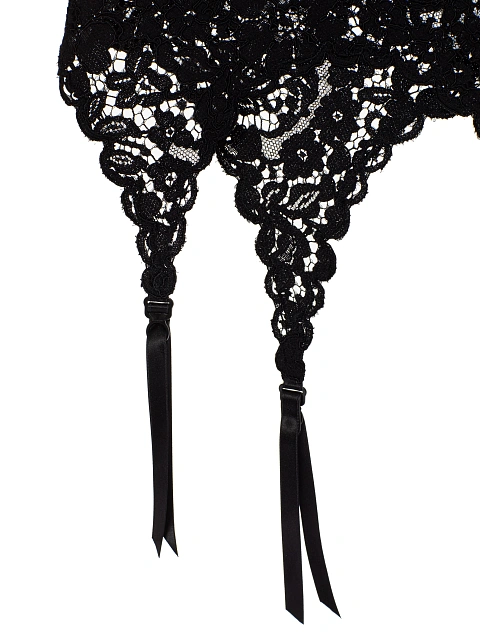 Черная майка из кружева с фигурным низом, 3 Черная майка из кружева с фигурным низом, 3