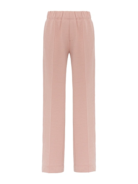 Светло-розовый костюм с укороченной толстовкой и вышивкой, 3