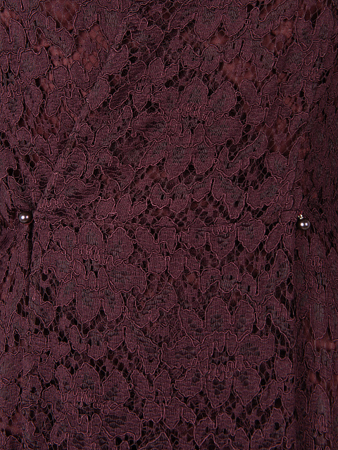 Бордовое платье-миди на запах из кружева, 4