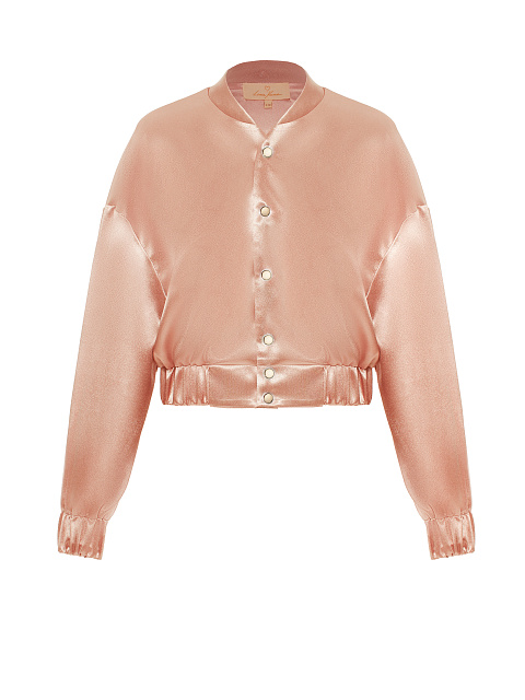Розовый атласный бомбер, 1