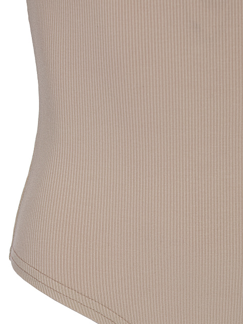 Бежевое трикотажное боди-майка, 3