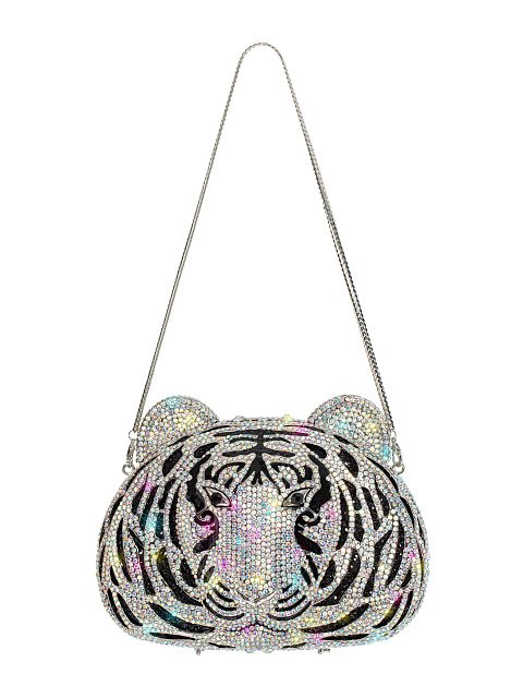 Клатч «Тигр» в разноцветных стразах, 1