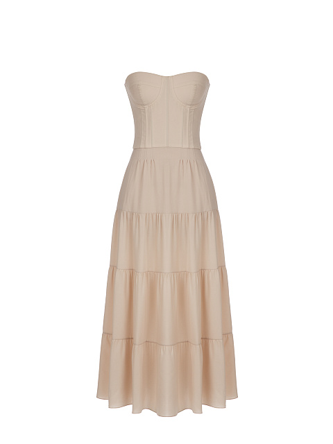 Мятное платье-миди из кружева и меха норки, 3 Мятное платье-миди из кружева и меха норки, 3