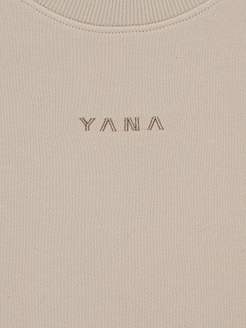 Светло-бежевый трикотажный костюм с брюками-карго, 4