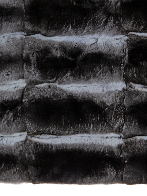 Черно-серый плед из меха шиншиллы, 2