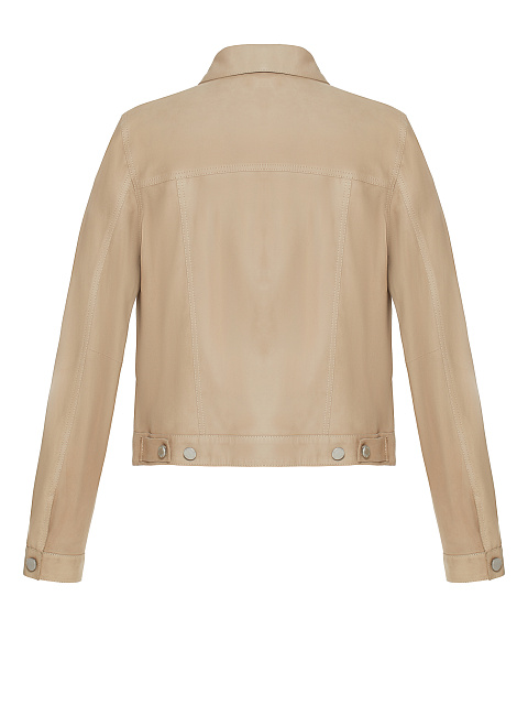 Бежевая куртка из кожи, 2