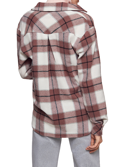 Коричнево-белая рубашка из плотной шерсти в клетку, 5 Коричнево-белая рубашка из плотной шерсти в клетку, 5