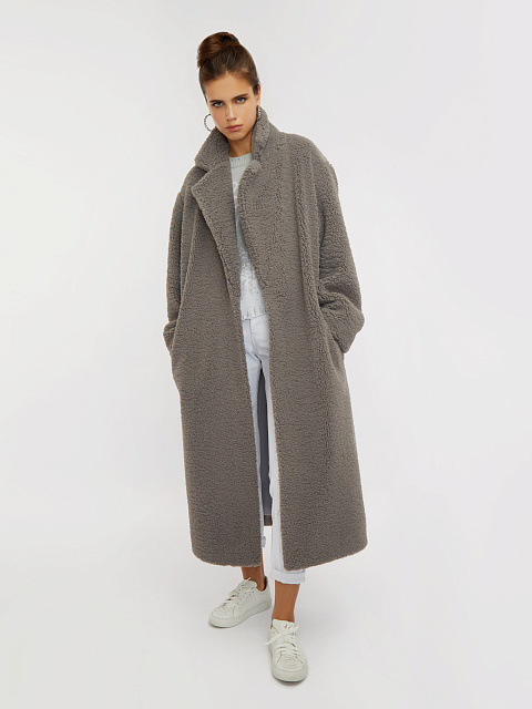 Серая шуба из эко-меха, 4