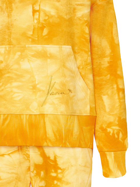 Оранжевый хлопковый костюм Tie-Dye, 3 Оранжевый хлопковый костюм Tie-Dye, 3