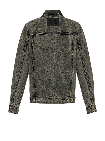 Серая куртка из вареного денима, 2