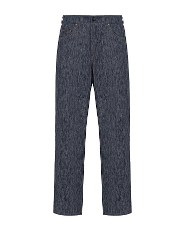 Синие джинсы-бойфренды с вышивкой на карманах, 2