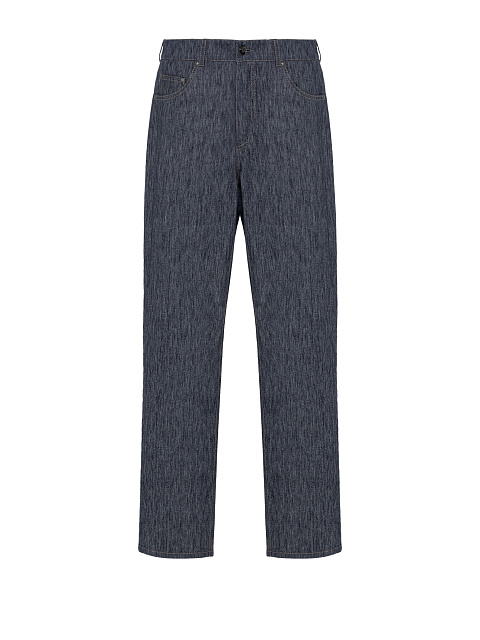 Синие джинсы-бойфренды с вышивкой на карманах, 2