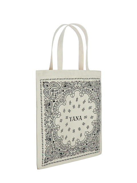 Сумка-шоппер с черным узором пэйсли, 2 Сумка-шоппер с черным узором пэйсли, 2