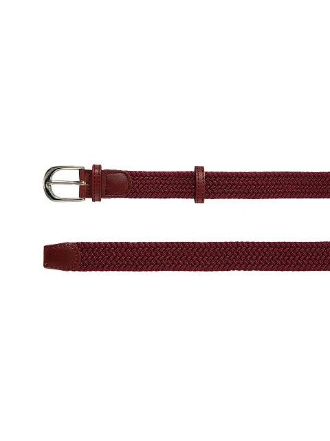 Бордовый плетеный ремень, 2