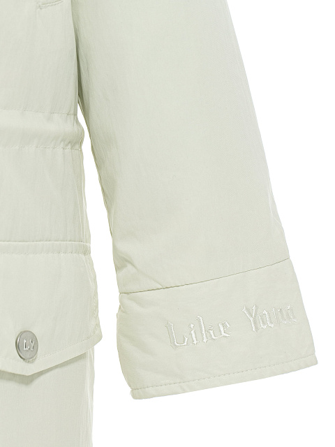 Детская молочная парка из плащевки с эко-мехом, 6