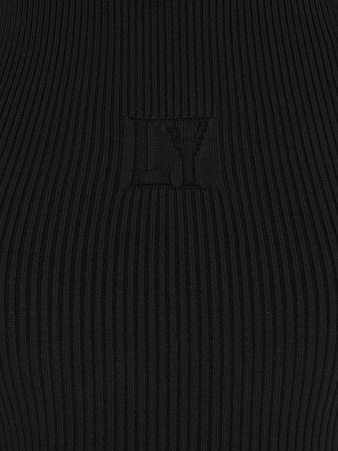 Черный укороченный топ-лапша, 3