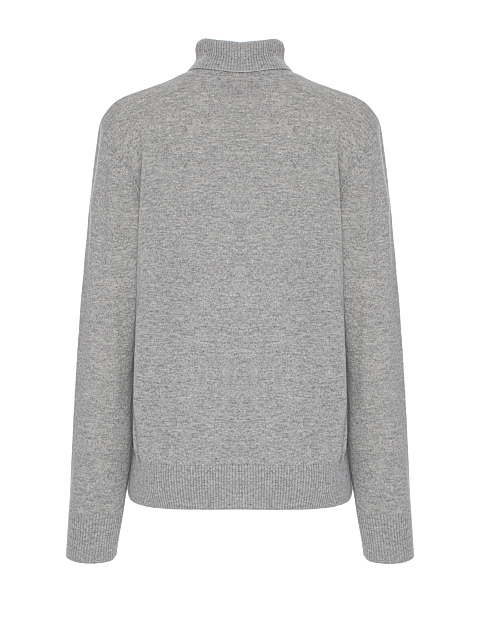 Мужской серый кашемировый свитер с высоким горлом, 2 Мужской серый кашемировый свитер с высоким горлом, 2