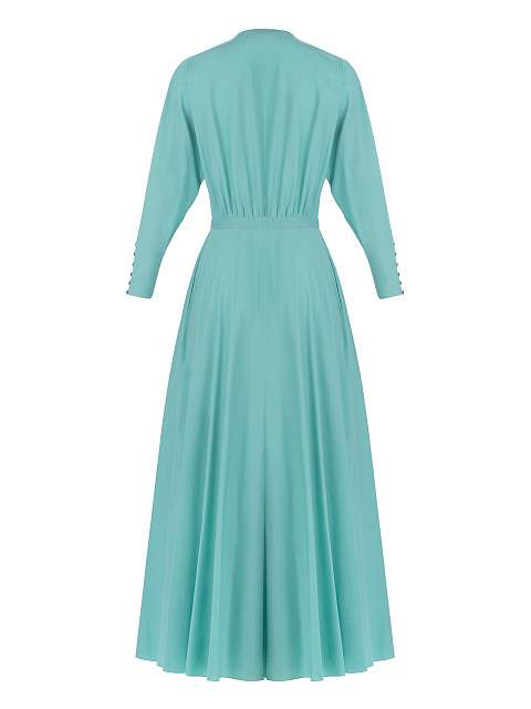 Бирюзовое хлопковое платье-макси, 2