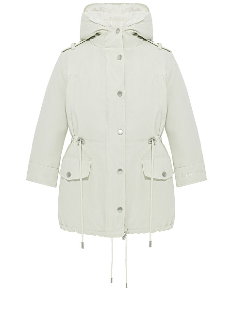 Детская молочная парка из плащевки с эко-мехом, 1