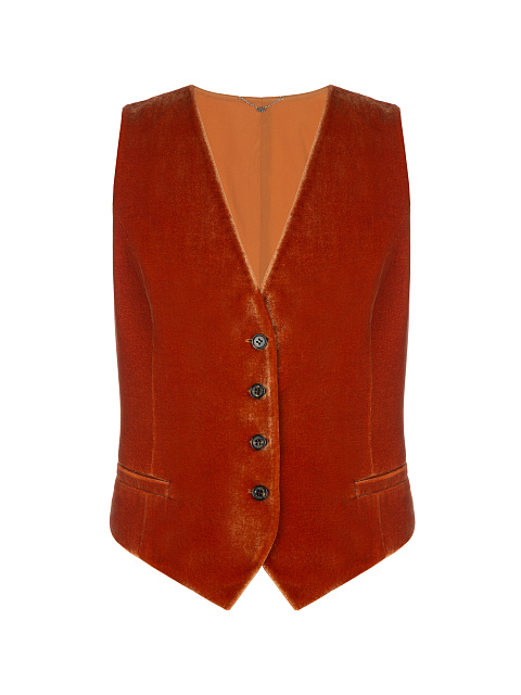 Терракотовый костюм-тройка с вышивкой, 3 Терракотовый костюм-тройка с вышивкой, 3