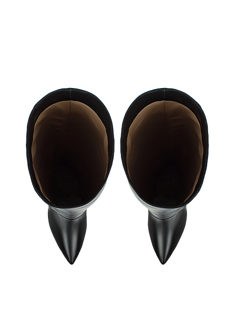 Черные кожаные сапоги на шпильке, 4 Черные кожаные сапоги на шпильке, 4