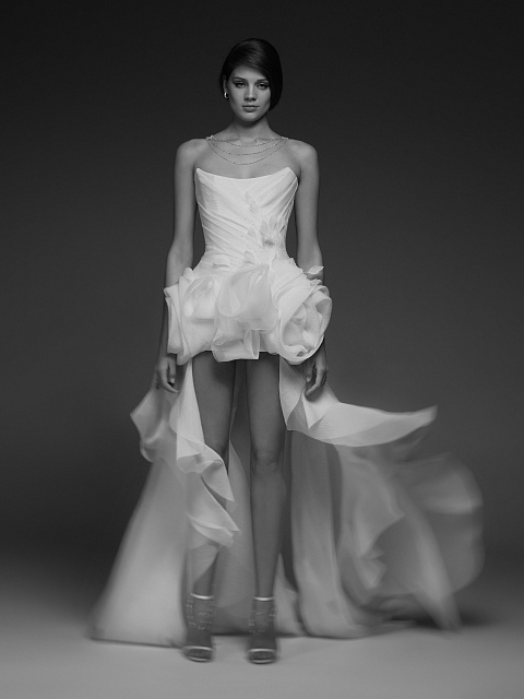 Белое платье-макси из органзы, 12