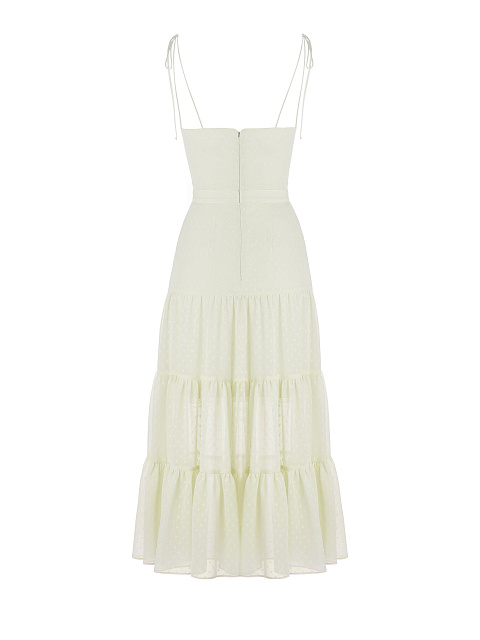 Светло-желтый сарафан из шифона в горошек, 2 Светло-желтый сарафан из шифона в горошек, 2