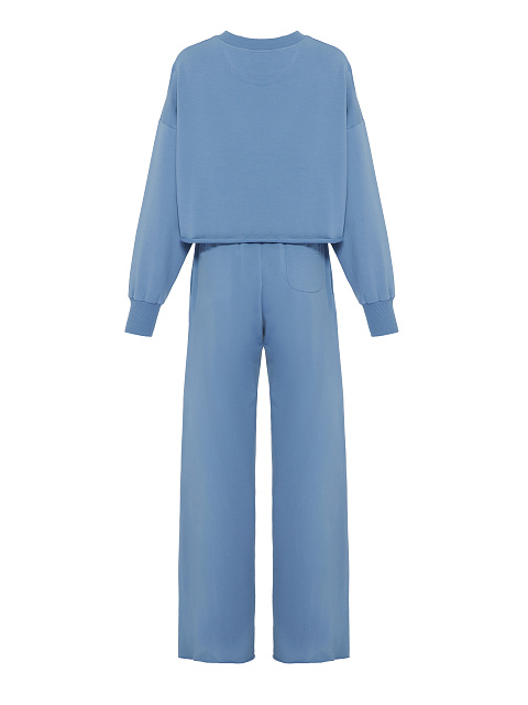 Голубой трикотажный костюм Bad Girls Club с тональной вышивкой, 2