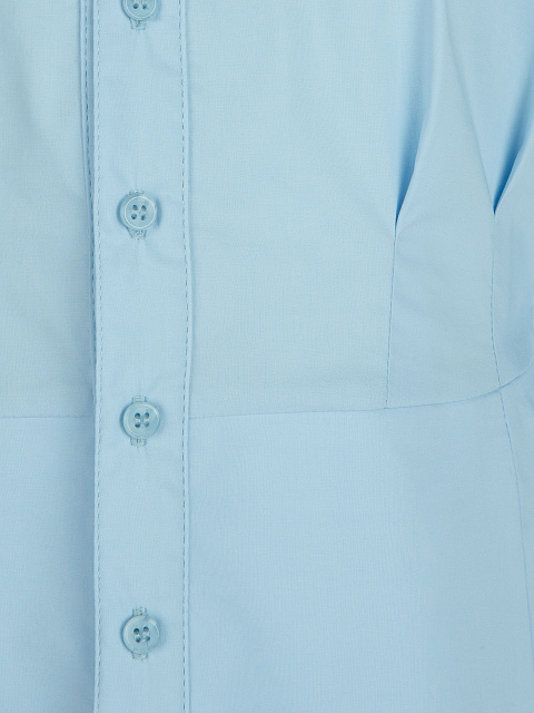 Голубая хлопковая рубашка с баской, 4 Голубая хлопковая рубашка с баской, 4