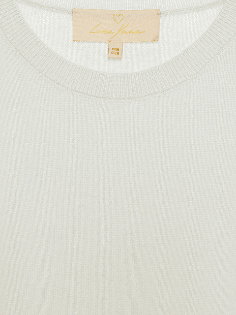 Белый джемпер из ангоры с короткими рукавами, 3