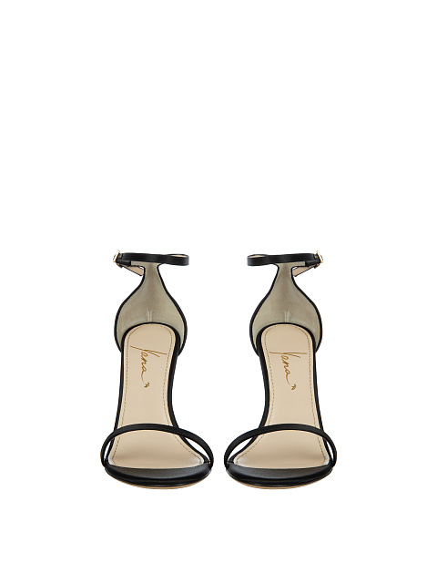 Черные босоножки из сатина, 2