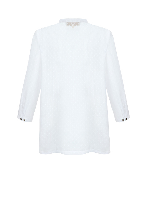 Белая блузка из шелкового шифона в горошек, 2 Белая блузка из шелкового шифона в горошек, 2