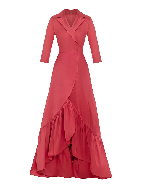 Красное платье-макси из тафты, 1