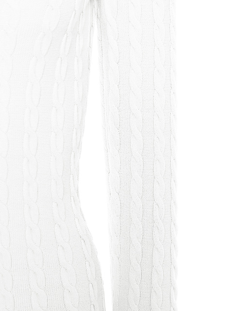 Белое вязаное платье-мини с открытой спиной, 3