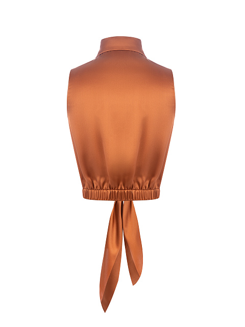 Шелковый топ с завязкой на талии, 2 Шелковый топ с завязкой на талии, 2