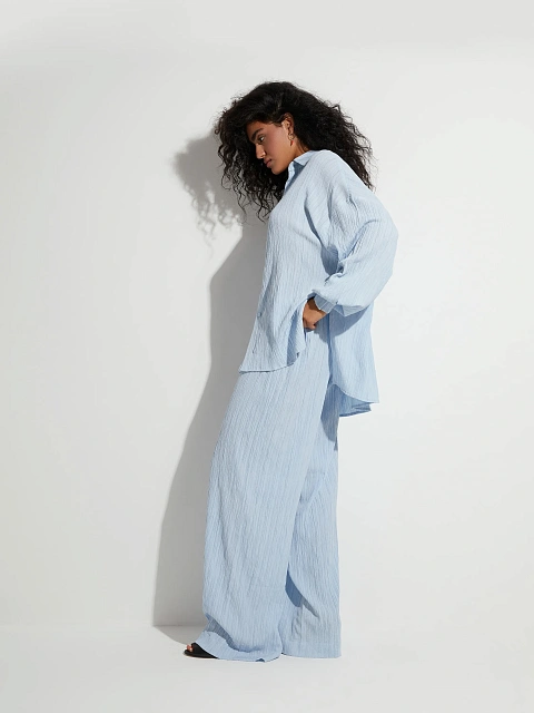 Голубой комплект из рубашки и брюк, 9 Голубой комплект из рубашки и брюк, 9