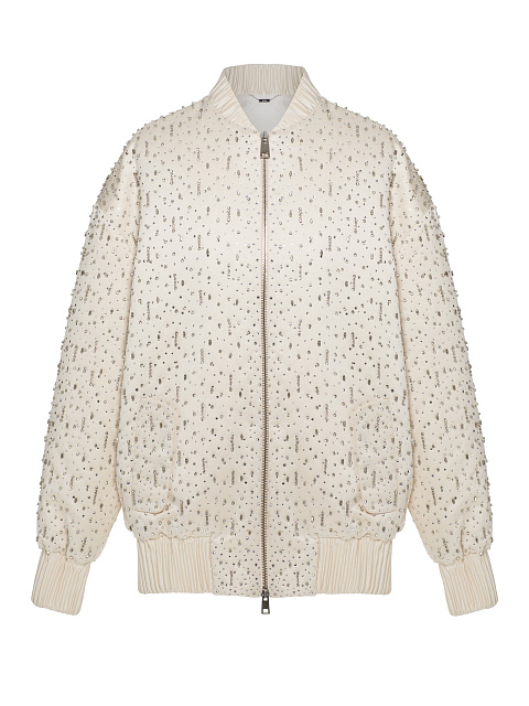 Молочный бомбер с кристаллами и стразами, 1
