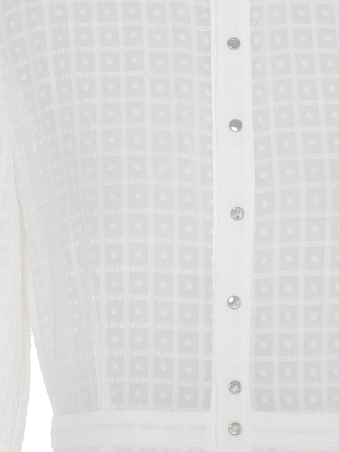 Белое платье-макси из фактурного шифона , 3