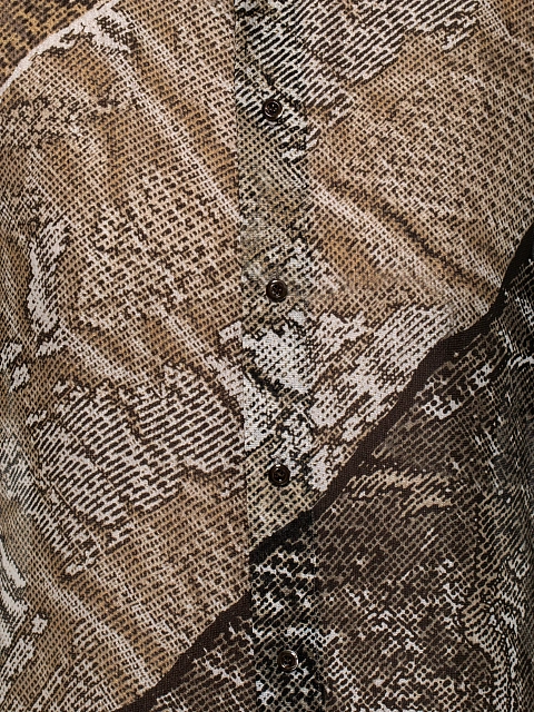 Коричневая блузка из шифона с анималистичным принтом, 3 Коричневая блузка из шифона с анималистичным принтом, 3