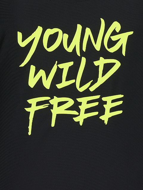 Черный слитный купальник с принтом, 3