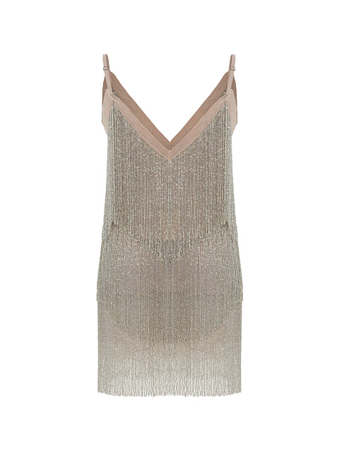 Платье-мини с бахромой, 2