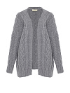 Серый кардиган с косами