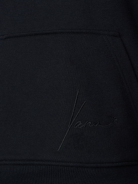 Черный трикотажный костюм с вышивкой в виде крестов, 6