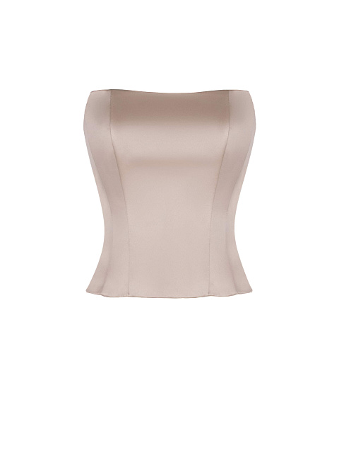 Пудровый атласный корсет, 1 Пудровый атласный корсет, 1
