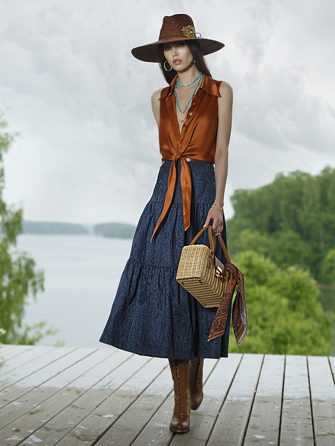 Шелковый топ с завязкой на талии, 4 Шелковый топ с завязкой на талии, 4