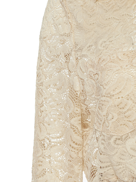 Бежевая укороченная блузка из кружева, 3