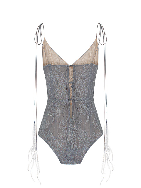 Серое боди из кружева, 2